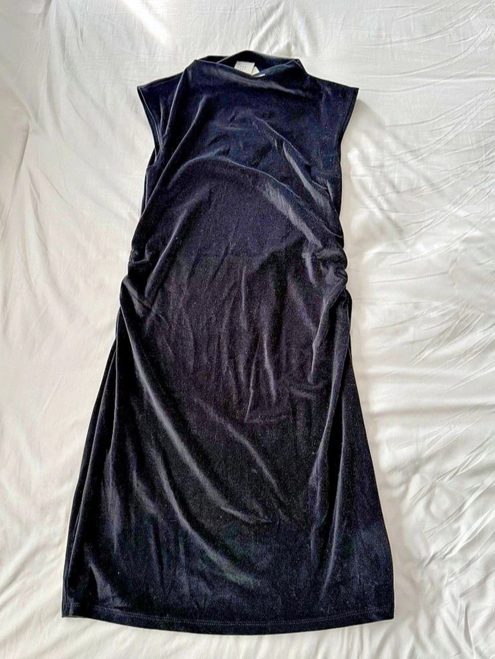 New Day Velvet Mini Dress in Black Size Small NWT